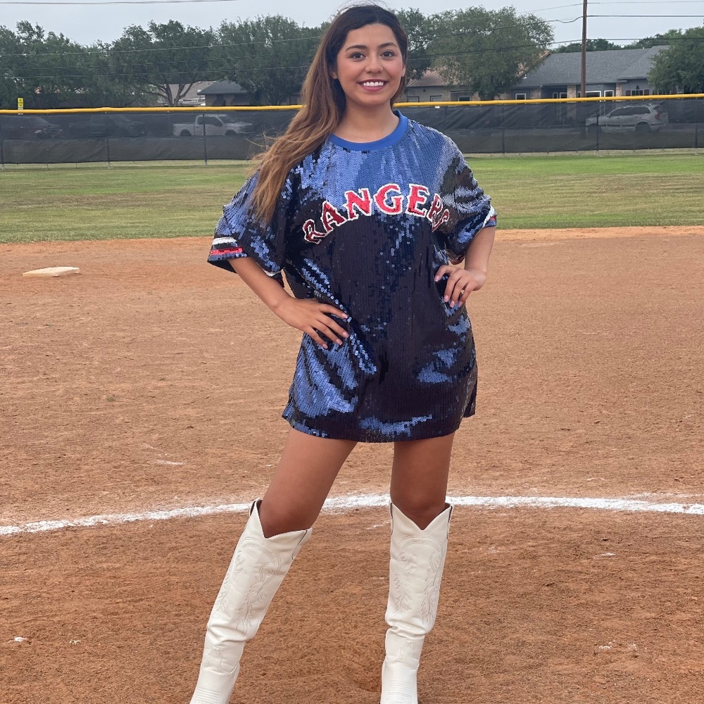 Rangers Fan Oversized Sequin Shirt/Dress